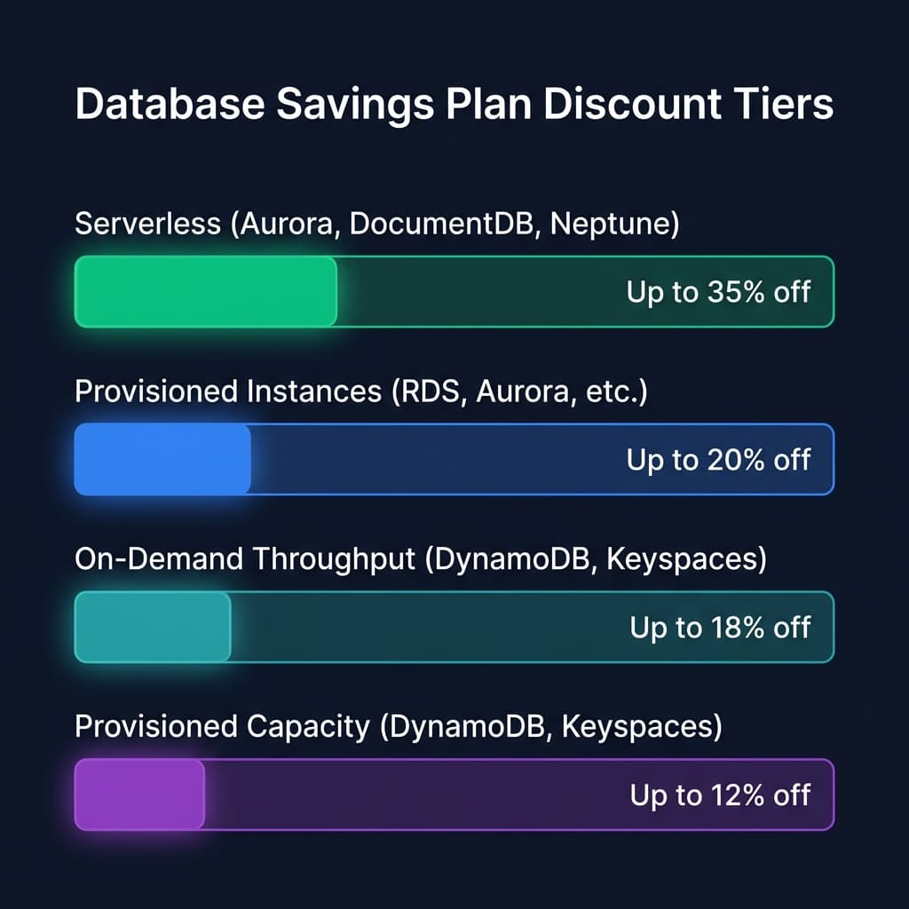 Database Savings Plan discount tiers
